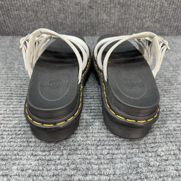 Dr Martens Blaire Slides Size 7 White Leather Hydro Ziggy Sole Platform Sandals - Picture 5 of 8